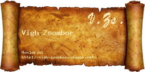 Vigh Zsombor névjegykártya