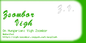 zsombor vigh business card